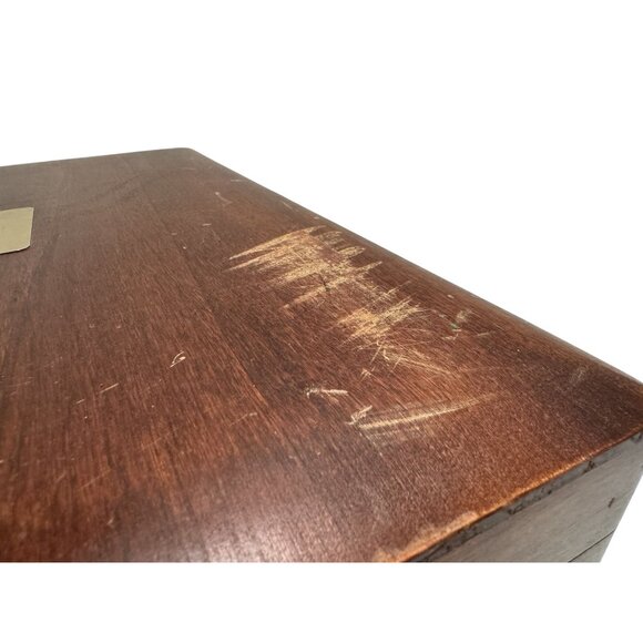 Vintage Naken`s Flatware Anti-Tarnish Silverware Wood Storage Chest - Picture 5 of 10